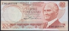 6.EMİSYON 2.TERTİP 20 LİRA E36 165509 ÇÇT +
