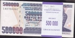 7.Emisyon 4.Tertip 500000 Lira L83 788202-302 arası 1 adet 234 atlamalı % 99 sıralı (Deste 100 Adet) Çil