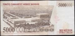 7.Emisyon 5 000 000 Lira J45 922384 Çok Temiz+