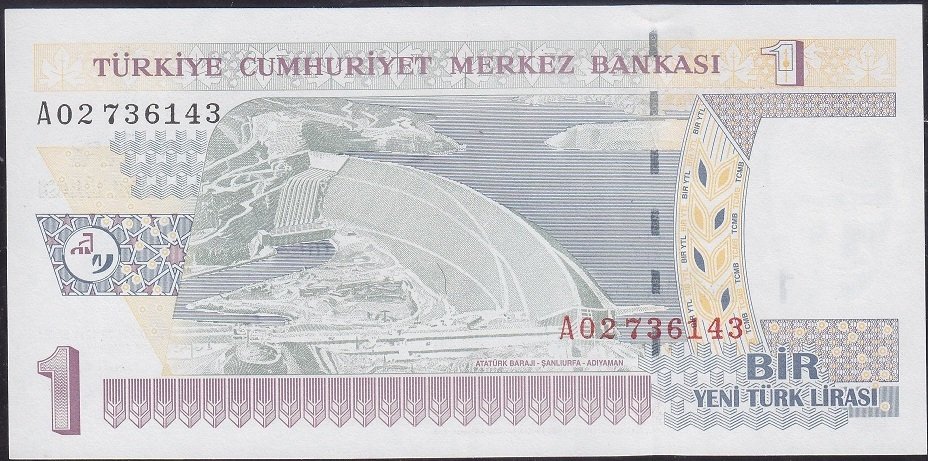 8.Emisyon 1 YTL A02 736143 Çilaltı