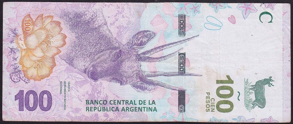 Arjantin 100 Pesos 2018 Çok Temiz Pick 363A