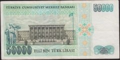 7.Emisyon 1.Tertip 50000 Lira G13 325923 Çok Temiz+