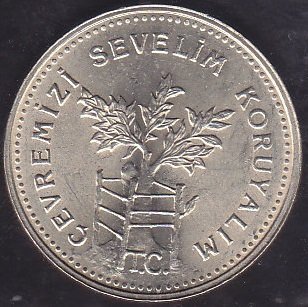 1990 Yılı 1000 Lira Çevremizi Koruyalım Çilaltı Çil
