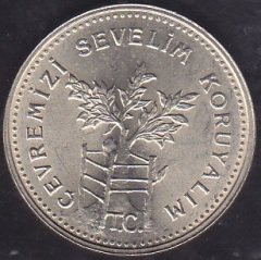 1990 Yılı 1000 Lira Çevremizi Koruyalım Çilaltı Çil