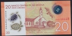 Nikaragua 20 Cordobas 2014 Çil Polymer Pick 210