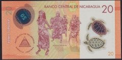 Nikaragua 20 Cordobas 2014 Çil Polymer Pick 210