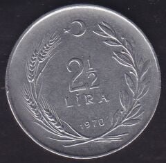 1970 Yılı 2.5 Lira Ters