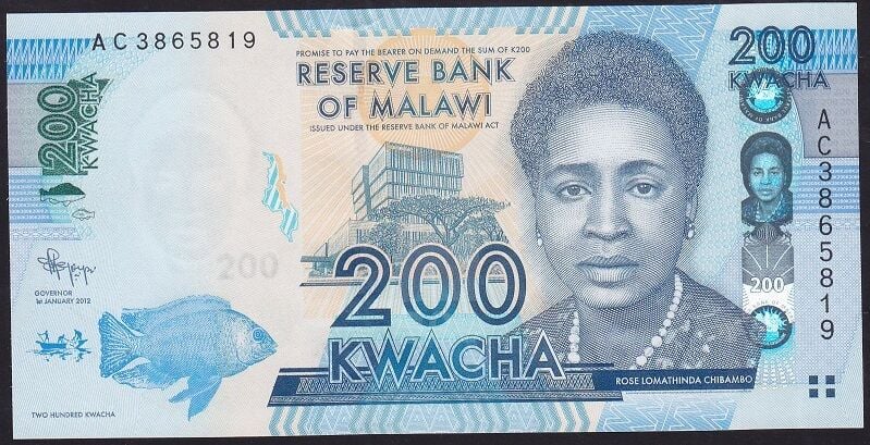 Malawi 200 Kwacha 2012 Çil