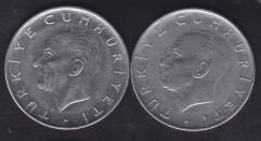 1973 Yılı 1 Lira (Ters Düz Takım)