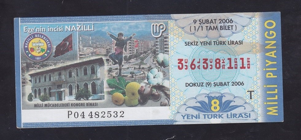 2006 9 ŞUBAT TAM BİLET eski para