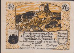 Almanya 50 Pfennig Notgeld 1921 Çil Barbaros