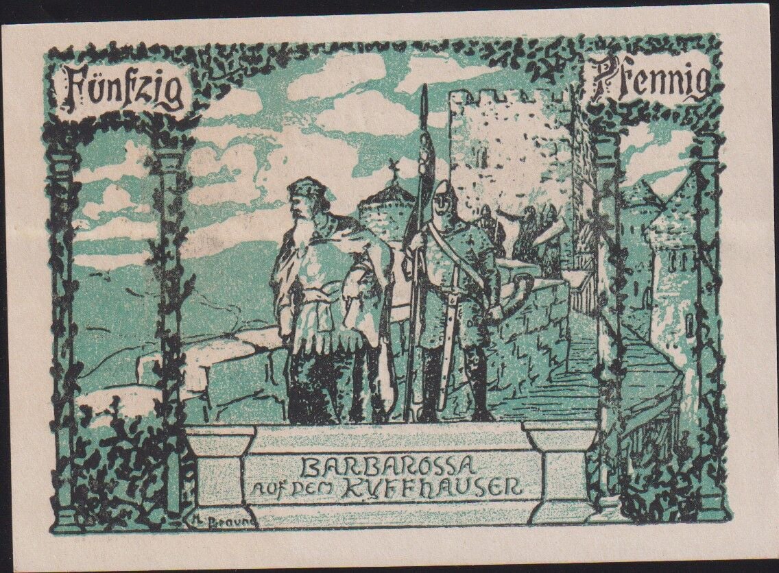 Almanya 50 Pfennig Notgeld 1921 Çil Barbaros