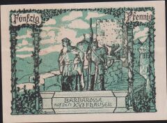 Almanya 50 Pfennig Notgeld 1921 Çil Barbaros