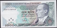 7.Emisyon 4.Tertip 10000 Lira K47 134010 Çilaltı