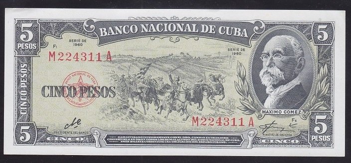 KÜBA 5 PESOS 1960 ÇİL