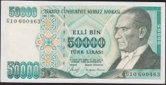7.Emisyon 1.Tertip 50000 Lira G10 600463 Çilaltı