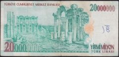 7.EMİSYON 20 000 000 LİRA E24 478163 TEMİZ