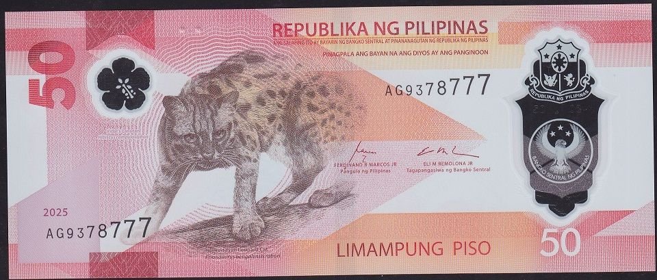 Filipinler 50 Piso 2025 Çil Polimer 777
