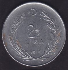 1971 Yılı 2.5 Lira Düz