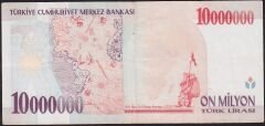 7.Emisyon 10000000 Lira C23 532219 Çok Temiz+