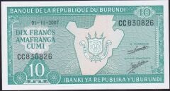 Burundi 10 Frank 2007 Çil