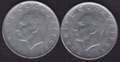 1974 Yılı 1 Lira (Ters Düz Takım)