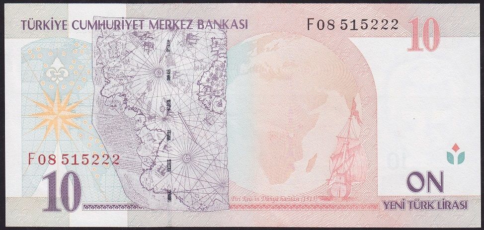8.Emisyon 10 YTL F08 515222 Çilaltı