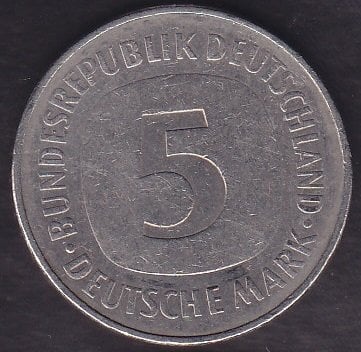 Almanya 5 Mark 1982 J