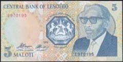 Lesotho 5 Maloti 1989 Çil
