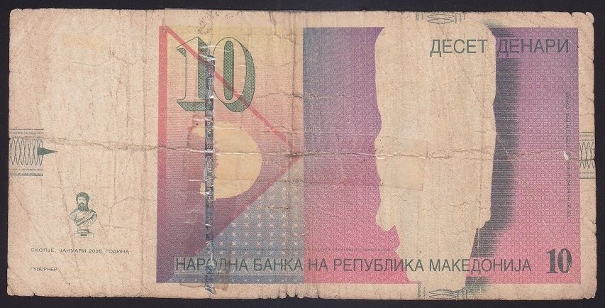 MAKEDONYA 10 DİNAR 2008 HALİYLE