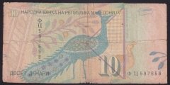 MAKEDONYA 10 DİNAR 2008 HALİYLE