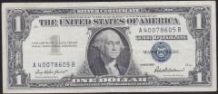 Amerika 1 Dolar 1957 Çok Temiz+ Silver Sertifika Mavi Mühür