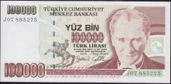 7.Emisyon 3.Tertip 100000 Lira J07 885275 Çilaltı Çil