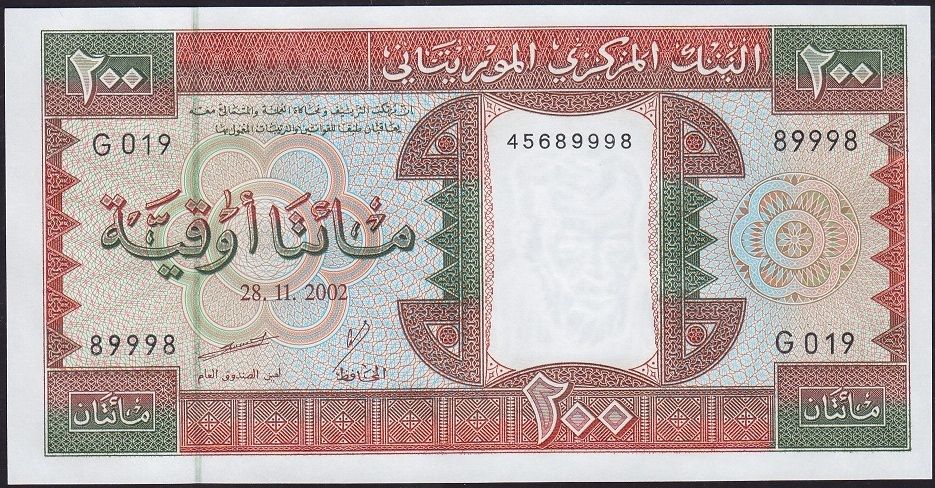 Moritanya 200 Ouguiya 2002 Çil 89998