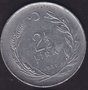 1971 Yılı 2.5 Lira Ters