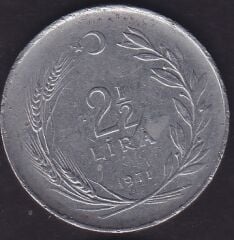 1971 Yılı 2.5 Lira Ters