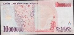 7.Emisyon 10.000.000 Lira C22 743800 Çok Temiz