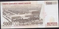 7.Emisyon 5000000 Lira J26 975938 Çok Çok Temiz