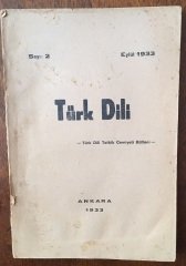 TÜRK DİLİ Sayı: 2 EYLÜL 1933