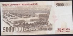 7.Emisyon 5 000 000 Lira K03 573825 Çok Temiz+