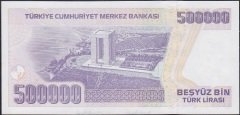 7.Emisyon 4.Tertip 500000 Lira L82 920399 Çil