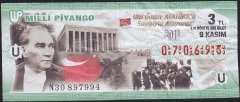 2011 9 Kasım Çeyrek Bilet - U Serisi