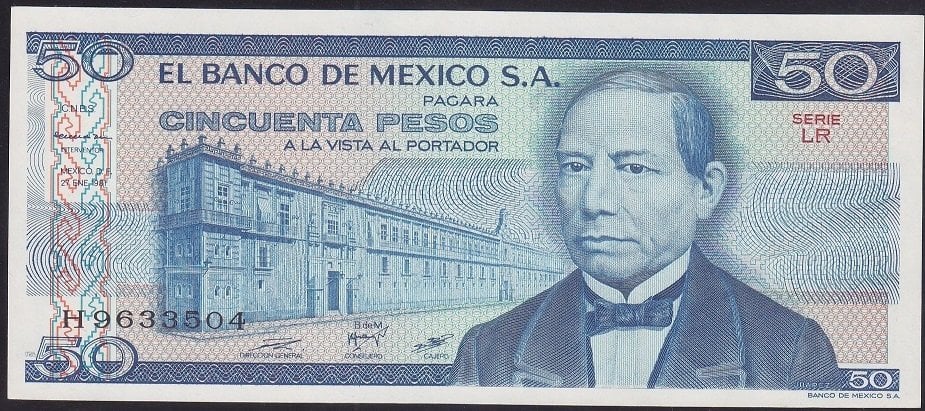 Meksika 50 Pesos 1981 Çil ( H ) Pick73