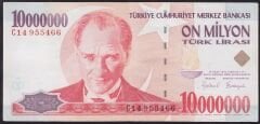 7.Emisyon 10.000.000 Lira C14 955466 Çok Temiz+