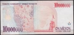 7.Emisyon 10.000.000 Lira C14 955466 Çok Temiz+