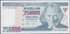7.Emisyon 1.Tertip 250000 Lira C20 851407 Çil
