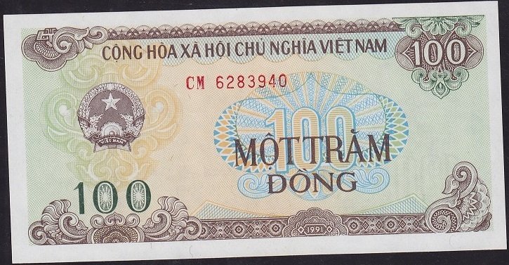 Vietnam 100 Dong 1991 Çilaltı