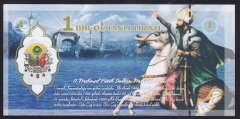 ÖZEL BASKI 1 OSMANLI LİRASI - FATİH SULTAN MEHMET - HOLOGRAMLI - EMNİYET ŞERİTLİ - SPECİMEN