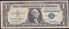 Amerika 1 Dolar 1957 Çok Temiz Silver Sertifika Mavi Mühür