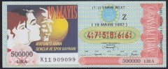 1997 19 MAYIS YARIM BİLET Z SERİSİ